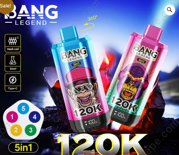Bang Legend 120000 Puffs 5 in 1 Flavors 120k Disposable Vape