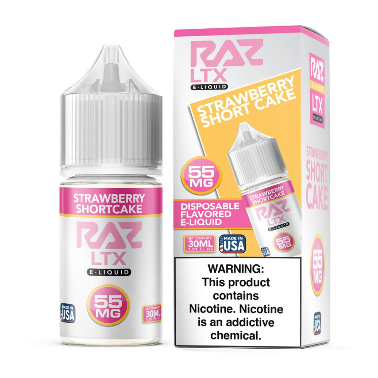 Pod Juice X RAZ LTX Strawberry Shortcake - Nicotine Salt Vape E-juice
