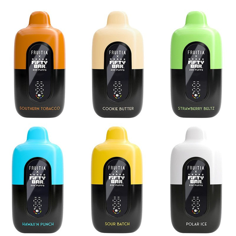 Fruitia X Fifty Bar 20K Disposable Vape | 20000 Puffs Price 14.99$