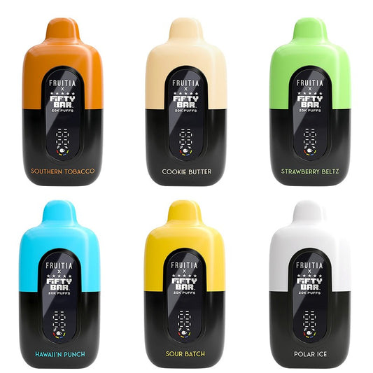 Fruitia X Fifty Bar 20K Disposable Vape | 20000 Puffs Price 14.99$