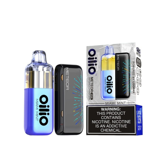Miami Mint Lookah Oilio Meteor 35K Disposable Vape - Power Bank Kit