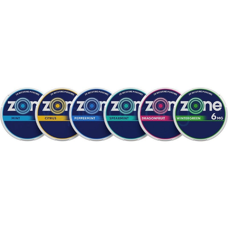 Zone Tobacco Free Nicotine Pouches - Vape 20 POUCHES 6MG