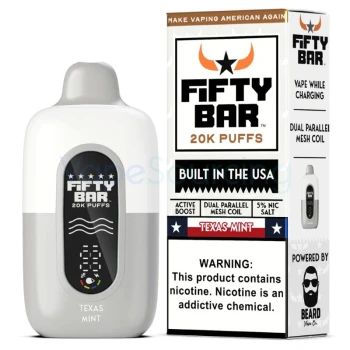 Fifty Bar 20K White Series Disposable Vape Price $19.99 Kit